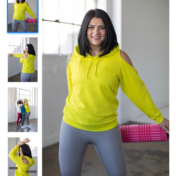 Savvi double cold shoulder hoodie - Picture 2 of 8